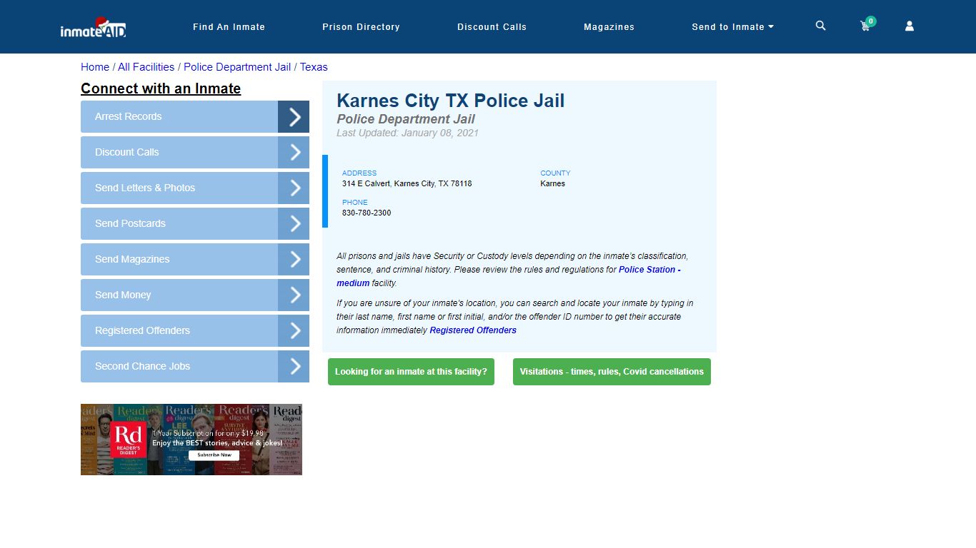 Karnes City Police Jail & Inmate Search - Karnes City, TX